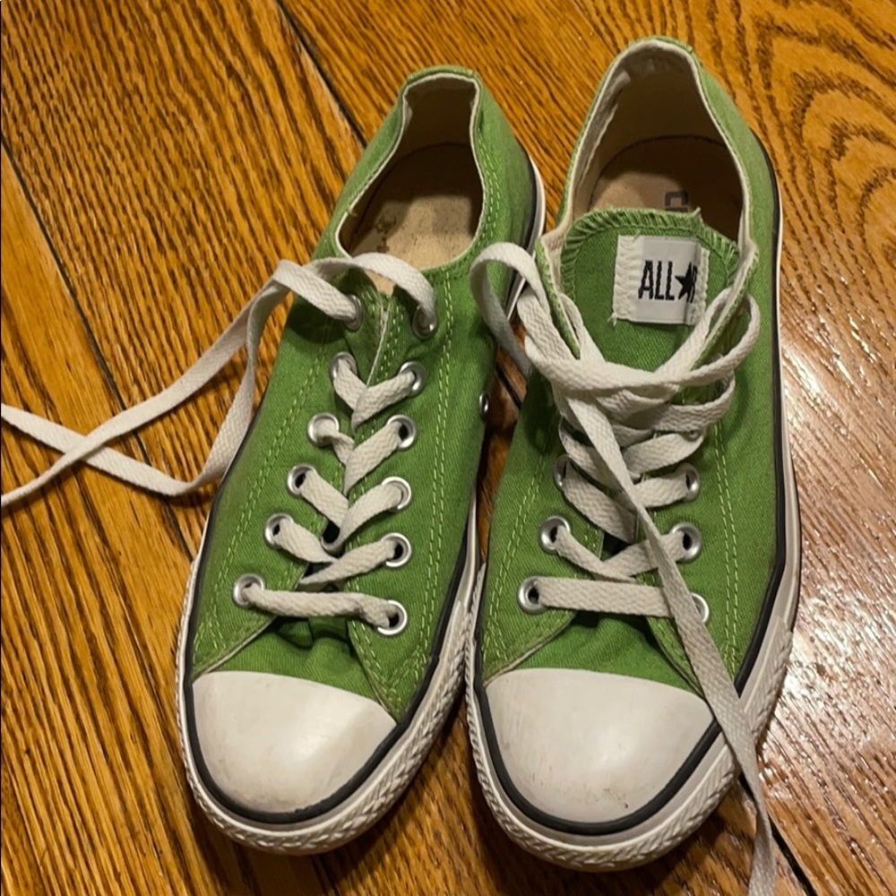 Converse All Star low top, green, ladies 7